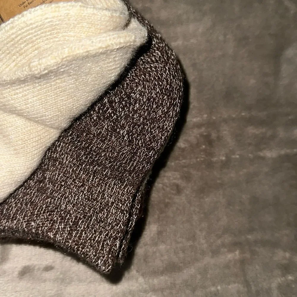 BORN Earth Tones Ivory Brown White US W 4-10 Super Soft Quarter Socks Pack of 4